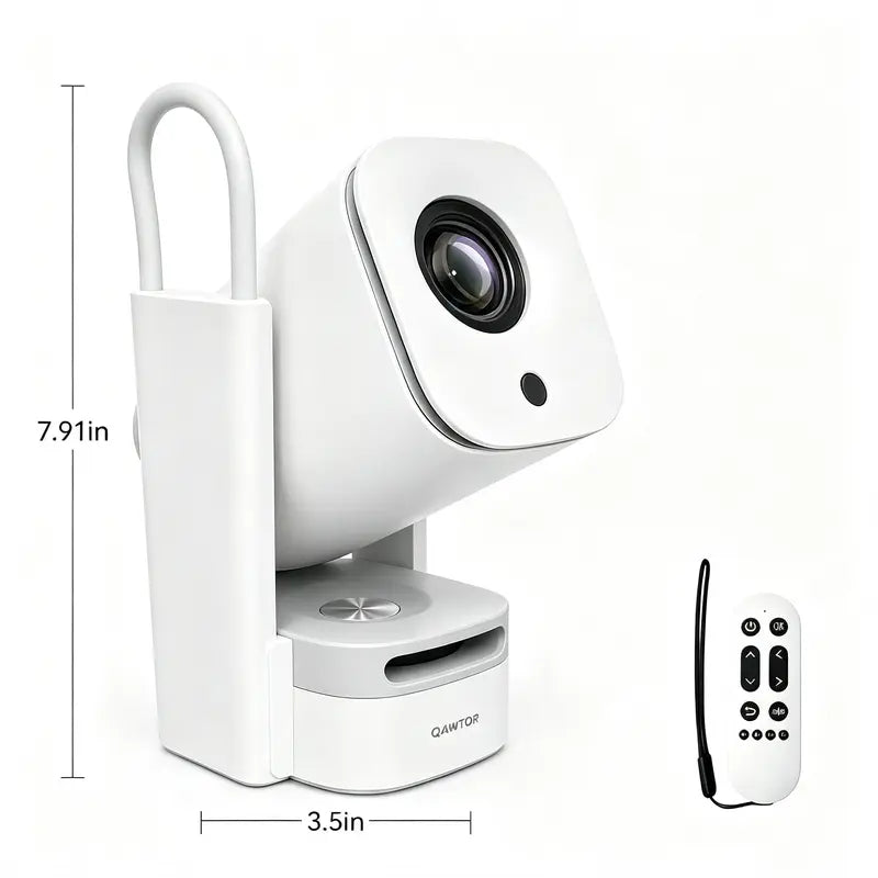 Portable Mini 4K Decoding Projector, 720P HD 160 ANSI, WiFi6 BT5.0 Android Home & Outdoor Theater
