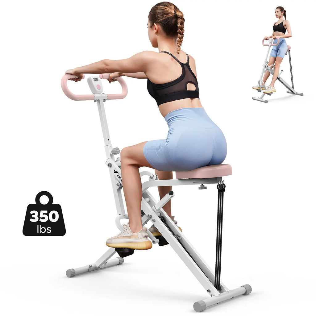 2-in-1 Squat & Rowing Machine with Adjustable Resistance – 350lbs Capacity Home Gym Equipment