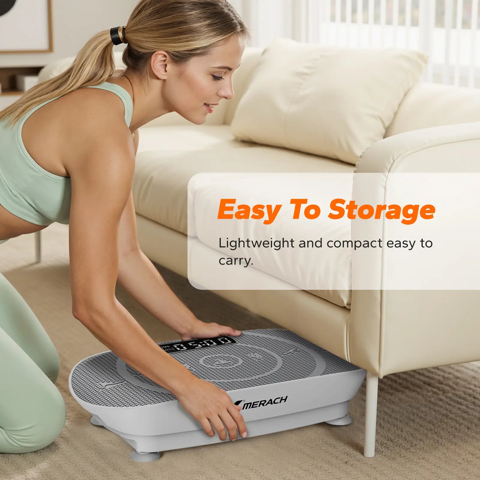 Space-Saving Vibration Fitness Plate, Lymphatic Detox Whole Body Training Equipment