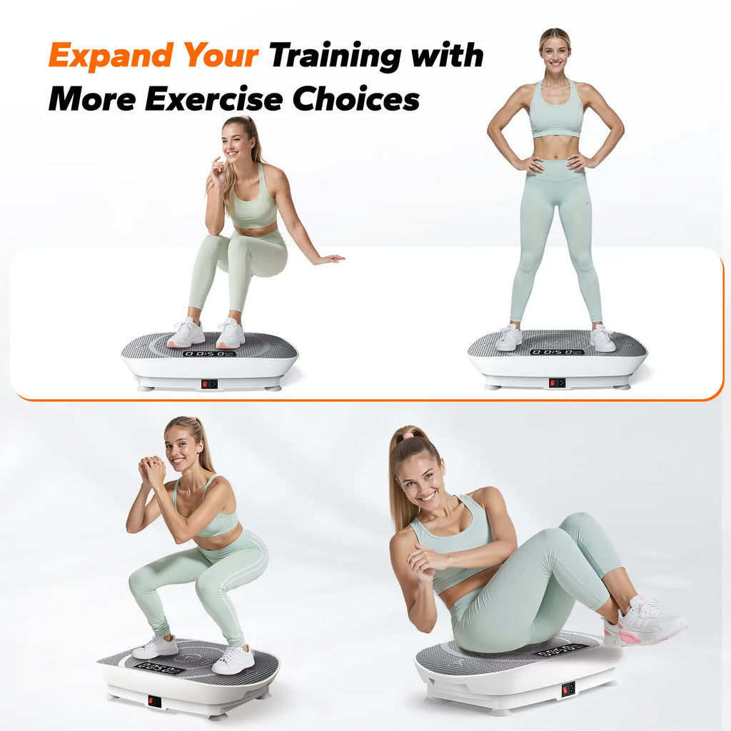 Space-Saving Vibration Fitness Plate, Lymphatic Detox Whole Body Training Equipment