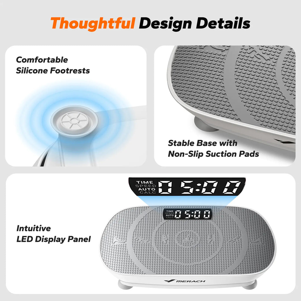 Space-Saving Vibration Fitness Plate, Lymphatic Detox Whole Body Training Equipment