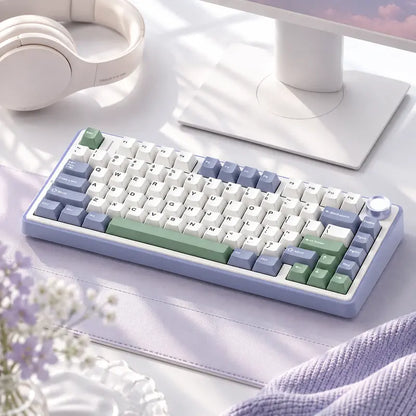 Budget Official F75 75% Hot Swap Wireless Keyboard, Tri-Mode RGB Rainbow Mechanical Keyboard with Control Knob for Gamers & Office Use