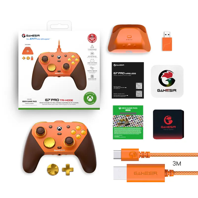 One Controller For All Devices! G7 Pro Flagship Game Controller, Wired Connection For Xbox, Wireless 2.4G/Bluetooth For PC & Mobile, Esports Grade Gaming Gamepad