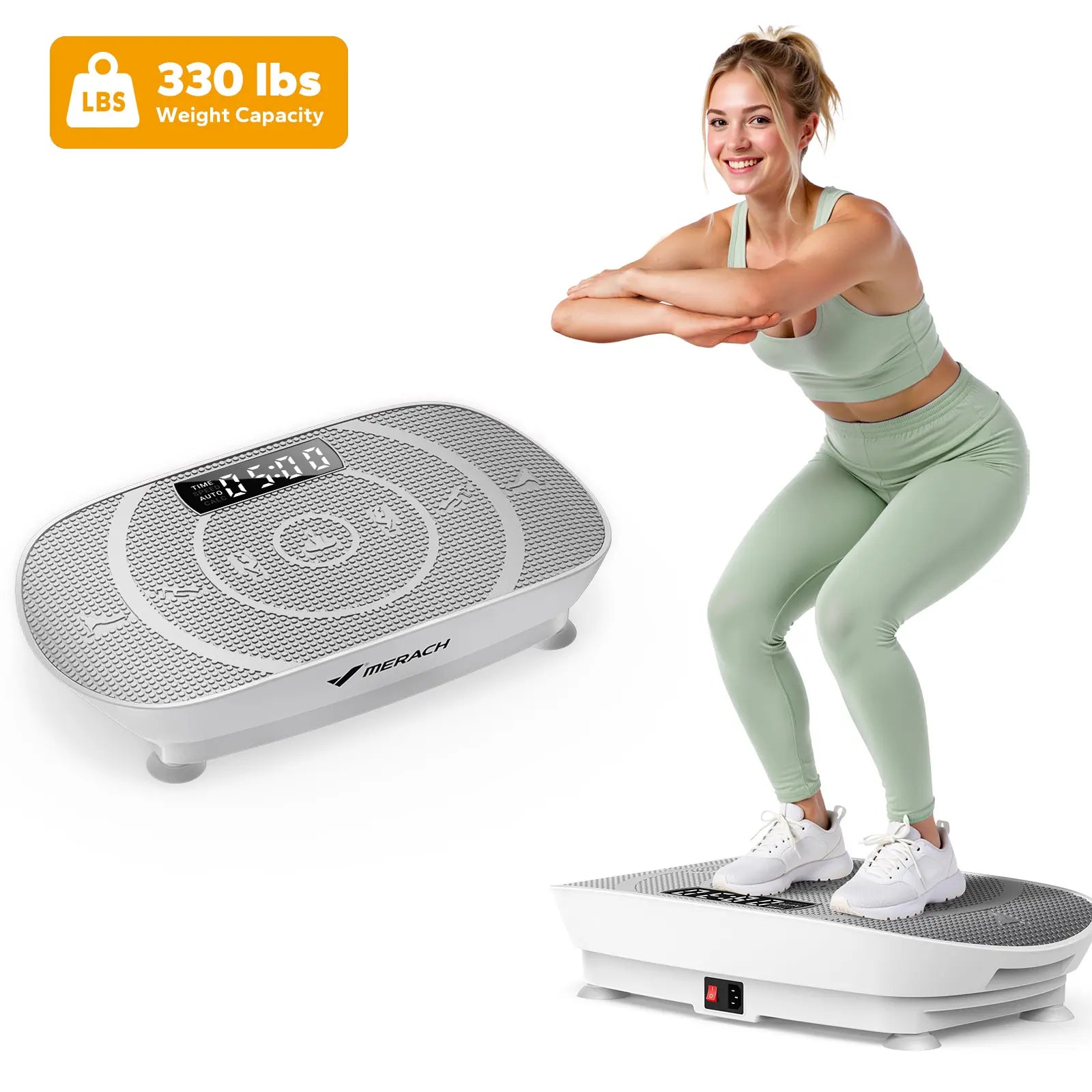 Space-Saving Vibration Fitness Plate, Lymphatic Detox Whole Body Training Equipment