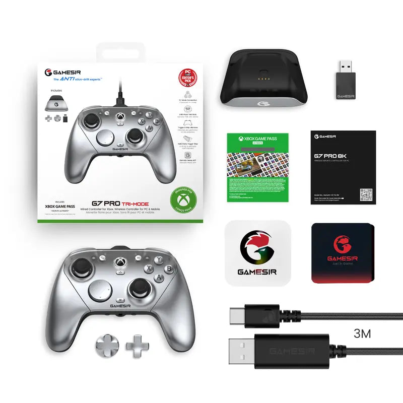 One Controller For All Devices! G7 Pro Flagship Game Controller, Wired Connection For Xbox, Wireless 2.4G/Bluetooth For PC & Mobile, Esports Grade Gaming Gamepad