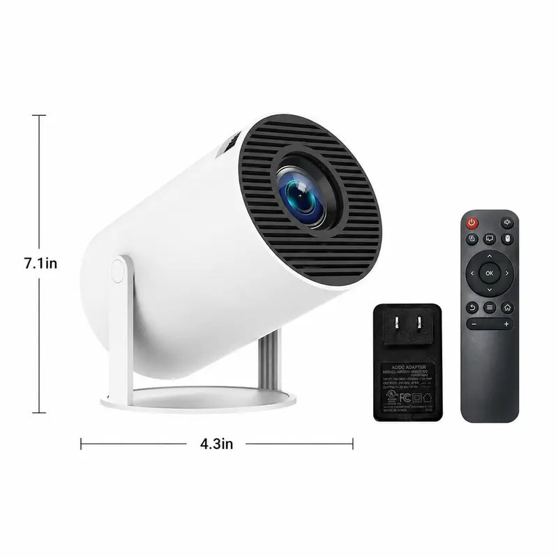 Portable Mini 4K Decoding Projector, 720P HD 160 ANSI, WiFi6 BT5.0 Android Home & Outdoor Theater