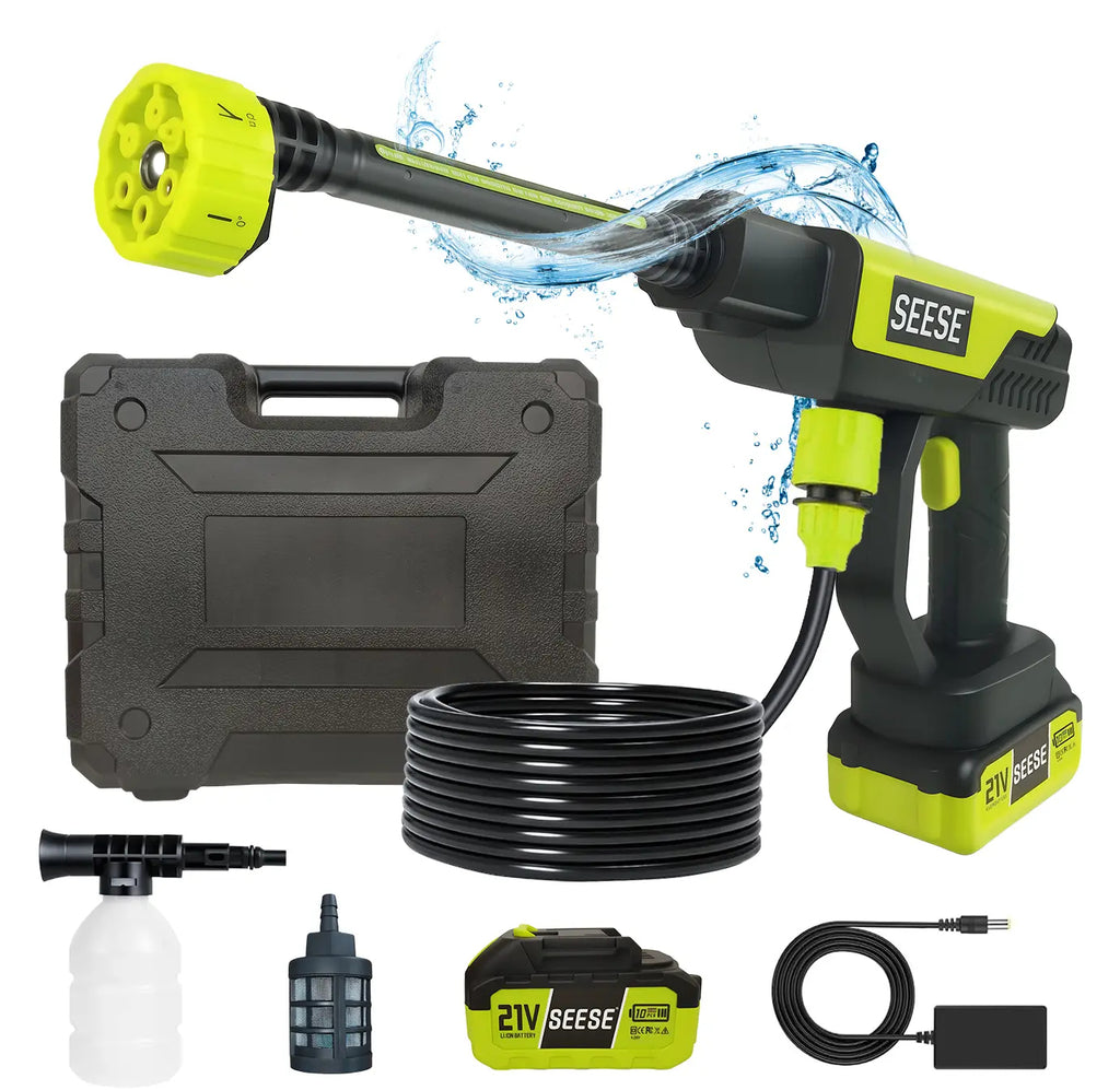 Lightweight Portable Cordless Power Washer, Complete with Charging Base for Car Washing & Yard Use