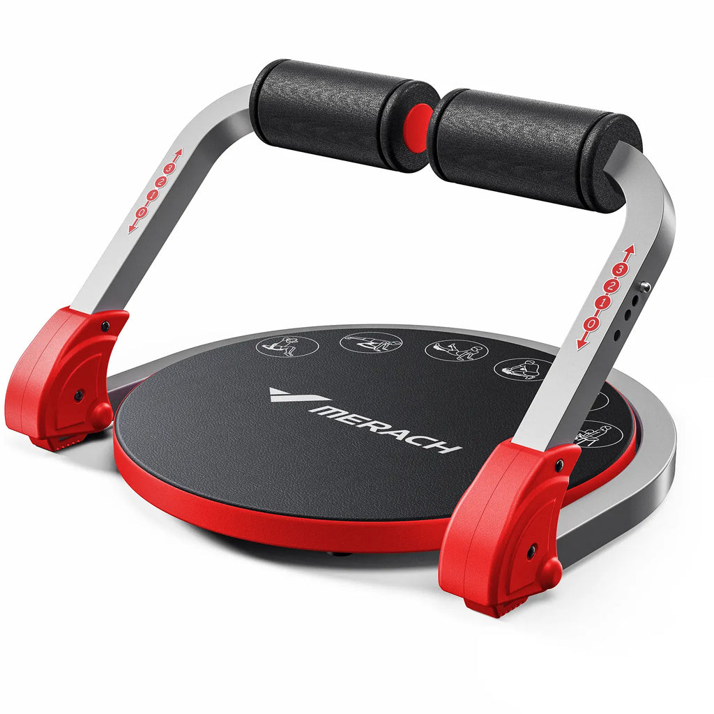 Space Saving Roll-Up Abdominal Crunch Machine, 3-Gear Sit-Up Workout Equipment