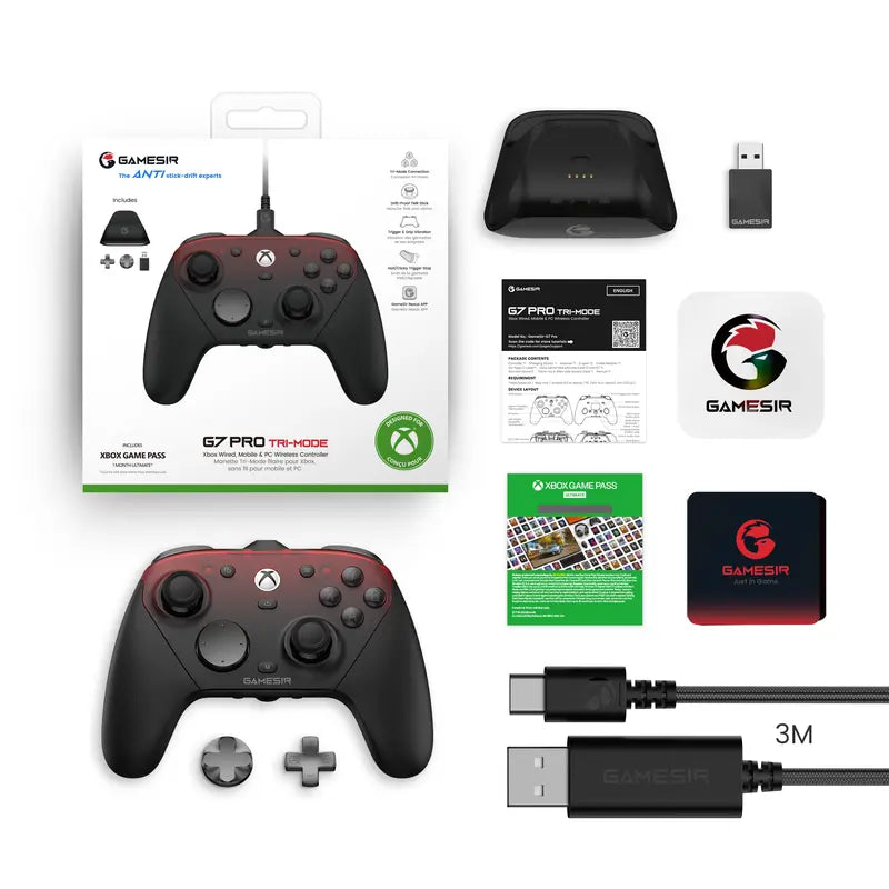One Controller For All Devices! G7 Pro Flagship Game Controller, Wired Connection For Xbox, Wireless 2.4G/Bluetooth For PC & Mobile, Esports Grade Gaming Gamepad