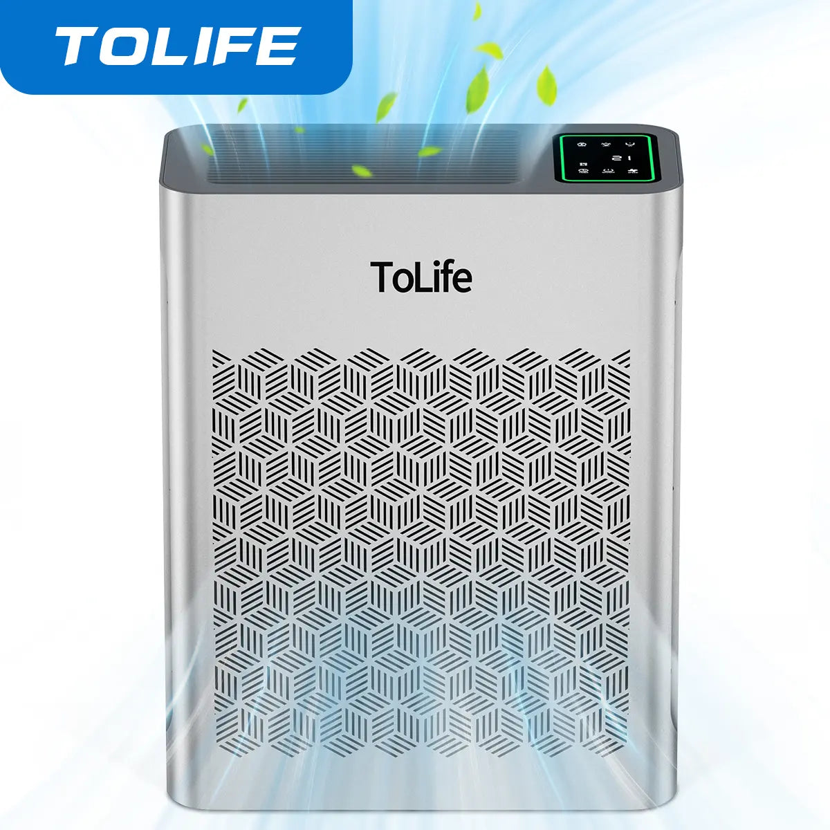 TZ‑K2 Large Room Air Purifier, HEPA Filter, PM2.5 Display, Auto Timer, Eliminates Smoke Pollen Pet Dander
