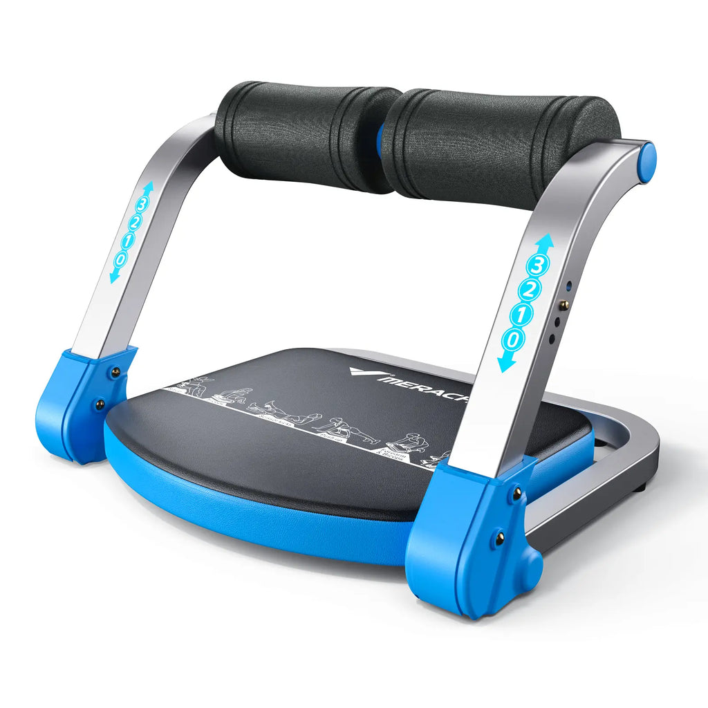 Space Saving Roll-Up Abdominal Crunch Machine, 3-Gear Sit-Up Workout Equipment