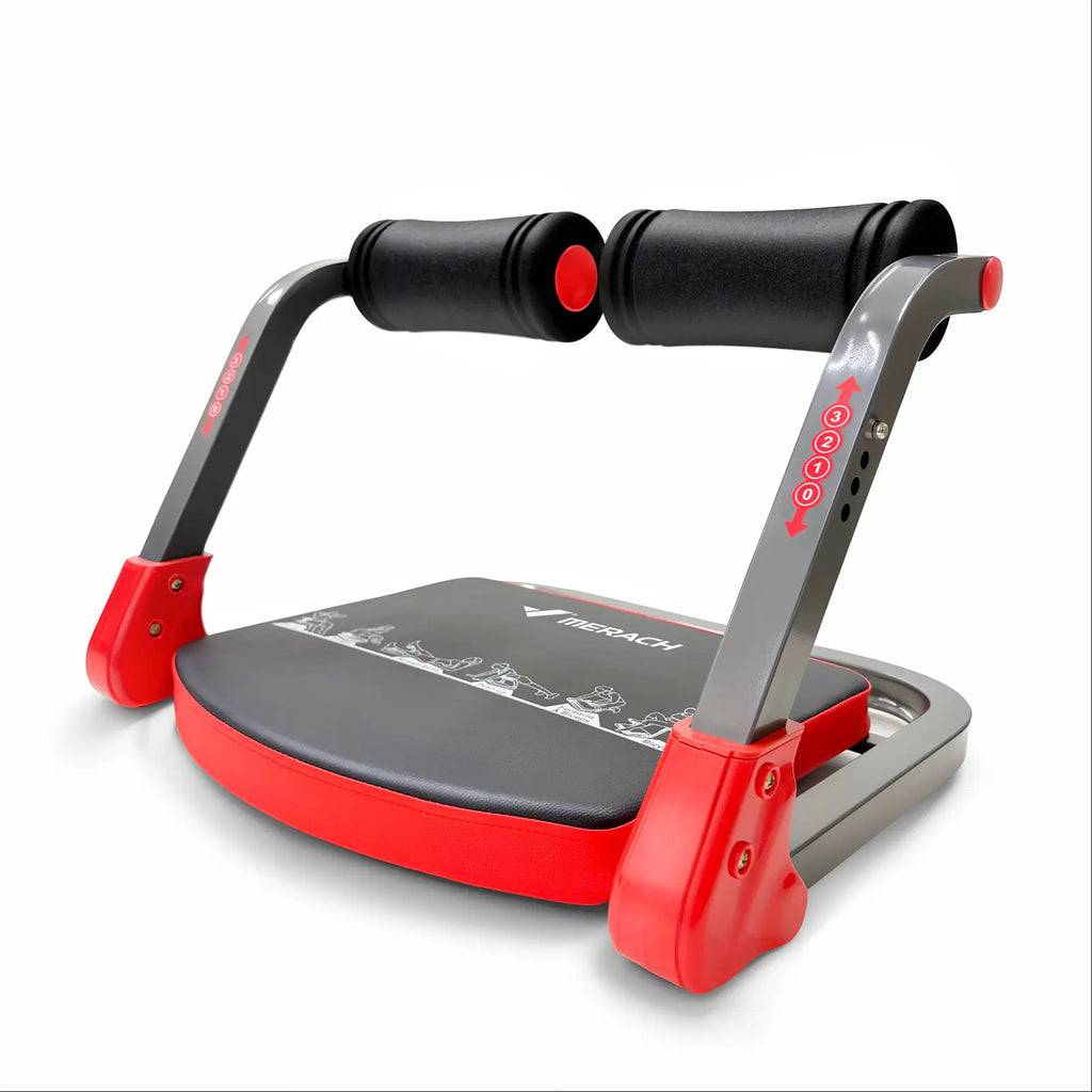 Space Saving Roll-Up Abdominal Crunch Machine, 3-Gear Sit-Up Workout Equipment