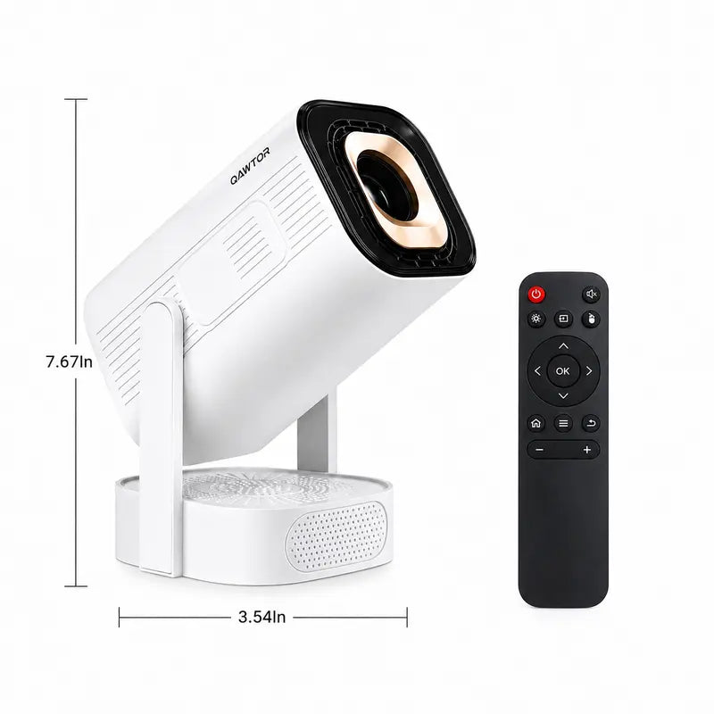 Portable Mini 4K Decoding Projector, 720P HD 160 ANSI, WiFi6 BT5.0 Android Home & Outdoor Theater