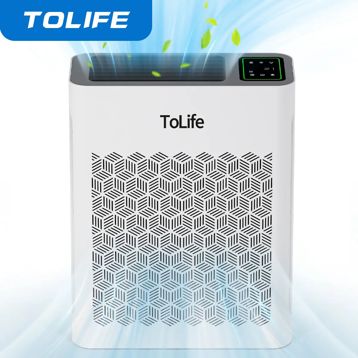 TZ‑K2 Large Room Air Purifier, HEPA Filter, PM2.5 Display, Auto Timer, Eliminates Smoke Pollen Pet Dander