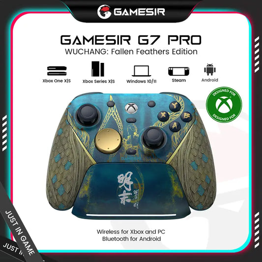 Perfect For WUCHANG Fans! G7 Pro Fallen Feathers Limited Wireless Controller, Xbox Official Licensed Tri-Mode Game Controller with Exclusive Dragon Scale Artwork