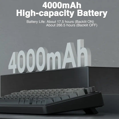 Creamy Smooth Typing! OFFICIAL  F75 Pro Wireless Mechanical Keyboard,75% Hot-Swappable,RGB Backlight,PBT Side-Printed Keycaps with Multimedia Scroll Wheel PC Gaming Accessories