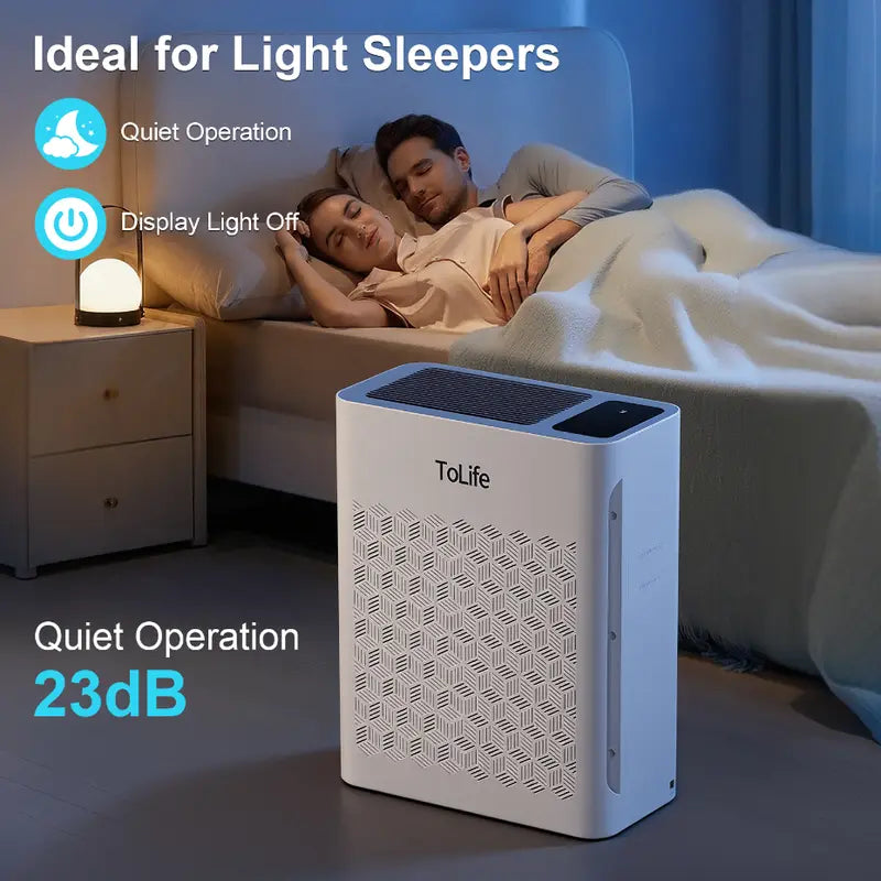 TZ‑K2 Large Room Air Purifier, HEPA Filter, PM2.5 Display, Auto Timer, Eliminates Smoke Pollen Pet Dander