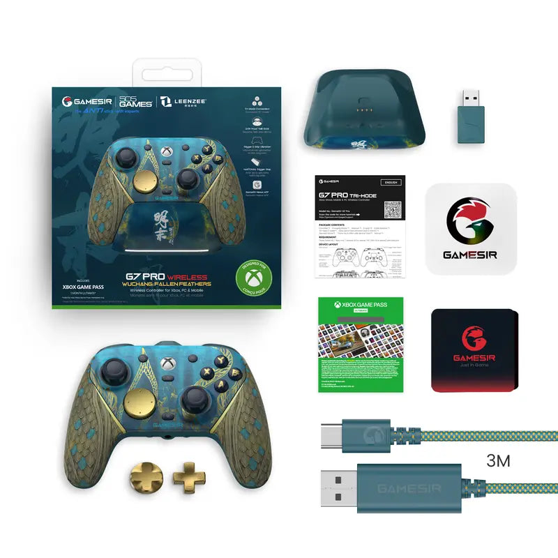 Perfect For WUCHANG Fans! G7 Pro Fallen Feathers Limited Wireless Controller, Xbox Official Licensed Tri-Mode Game Controller with Exclusive Dragon Scale Artwork